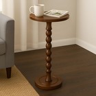 Modern Oak Side Table For Small Spaces  Tool-free Assembly  Brown