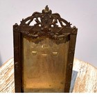 Antique Ornate Cast Brass Standing Picture Frame Victorian Art Nouveau Easel