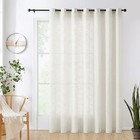  Linen Sheer Curtains For Living Room Natural 108-inches Long Extra 100  Width 