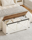 47 2  Storage Chest  Large Storage Trunk With 2 Hinges  Farmhouse Wooden Box Ben