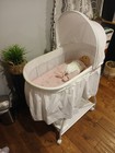 Delta Baby Bassinet Crib_ White