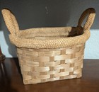Vintage Plant City  Fl Strawberry Woven Basket W  Handles Florida Festival Farm