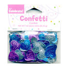 Pink   Teal Heart Confetti  Bridal Shower Decor Table Scatter Ms Quince 1oz Bag