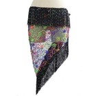 Belly Dance Costume Gradient Color Thread Triangle Sequins Fringe Hip Scarf Belt