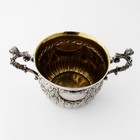 English Caudle Cup Gargoyle Handles Charles Harris Sterling Silver 1890