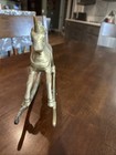 Vintage Solid Brass Rocking Horse Unicorn Figurine Animal Statue Equestrian 11   