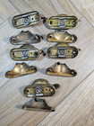 Vintage 5 Pairs Brass Latches   Catches Window Sash Locks Old
