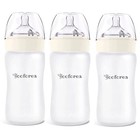 3 Pack 9oz Silicone Coated Glass Baby Bottles Anti-colic Wide Neck Bpa-free Us