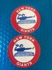 2 New York Giants Original Vintage 60s Team Logo Round Sticker Decal Patch 3 nfl