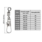 Fishing Rolling Swivel With Interlock Snap  100 Pack 17lbs Line Connector  Black