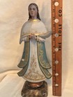 Antique 19th Century Religious Handcarved Wooden Italian Santos Madonna Saint