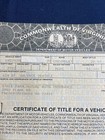 1977 Chevrolet 2 Door 2d Ht Certificate Historical Document Virginia