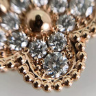 Vc  18k Vintage Alhambra Rose Gold Shell Diamond 5 Motif Bracelet