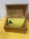 Vintage Hedberg Wood Recipe Box Hinged Tongue N Groove W Recipe Cards Farmhouse