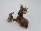 Vintage Deer Family Chained Buck Daddy One Fawn Big Eyes Fairway Japan