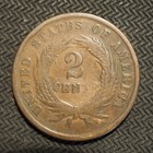 1864 Large Motto 2 Cent   civil War Era Coin  - Free Shipping  X7662
