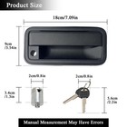 Exterior Door Handle W  Cylinder Lock Front For 88-94 C1500 Chevrolet K1500 Gmc