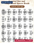 309pcs Antique Silver Spacer Beads For Jewelry Making   Tibetan Metal Beads
