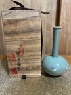 Korean Pottery Kiln Higashiya Single Flower Vase Wooden Box Goryeo Celadon Japan