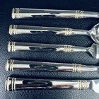 20 Crate And Barrel Cambridge Tuscany Gold Band Stainless Flatware 5 Pc Settings