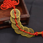 Feng Shui Lucky Charm 5 Coins Red Chinese Knot