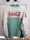 Coca-cola Athens 2004 Olympic Torch Relay Full Zip Jacket White Green Red Vintag