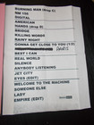 Queensryche Original Operation mindcrime  Bandset List And Backstage Pass In Vgt