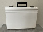 Vtg Genuine Bernina Accessory Storage Box Carry Case White red Hidden Drawer