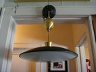 60 s Mcm Atomic Pull Down Retractable 3 Light Fixture Vtg Pendant Ufo Saucer 17 