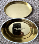 Vintage Louise Carling Flowers   Berries Oval Tin Container Made In England