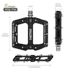 Mzyrh Mountain Bike Pedals Mtb Flat Bicycle Pedals 3 Bearings 9 16  Platform
