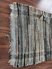 Vintage Woven Rag Rug Brown Blue Green