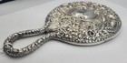 1895 Antique Gorham Sterling Silver Repousse Hand Mirror   335