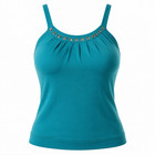 Michael Michael Kors Sleeveless Embellished Neckline Tank Top