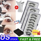 3 Pack Magnetic Eyelashes With Applicator 3d Natural Look Reusable False Lashes