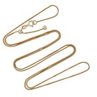 Vintage Gold-tone Sterling Silver 925 Box Chain Necklace Adjustable To 30 