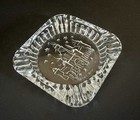 Rare 1950s Disneyland Parks Glass Ashtray Castle Stars Souvenir Vintage 3 5   