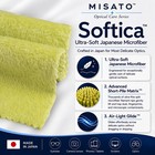 Misato Softica   Japanese Microfiber Eyeglass Lens Cleaning Cloth Glasses Screen
