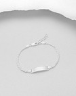 3 3g Solid Sterling Silver 5 5mm Children s Italian Plain Tag Bracelet 6 5 
