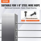 Vevor 101pcs 1 8  T316 Stainless Steel Protective Sleeve Cable Railing Kit Black
