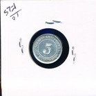 Straits Settlements - 1899 Rare 5 Cents - Silver - Xf-au Grade -  0173 - Lowest