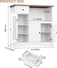 Microwave Storage Cabinet With Adjustable Shelf Sideboard Cabinet W door drawer