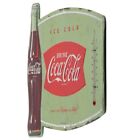 Open Road Vintage Embossed Metal Ice Cold Drink Coca-cola 14  Sign Thermometer