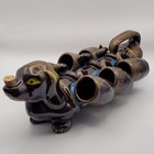 Vintage 1950 s Dachshund Dog Liquor Decanter Cork Nose Six Shot Glasses 12  Long