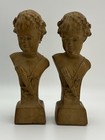 Antique Terracotta Cherub Busts Pair Putti French 19th C  Architectural Decor 9   