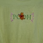 Vintage Nwt Disney  Winnie The Pooh Yellow Embroidered Double Collar Sweatshirt