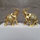 Touch Miss Elephant Statue Home Decor Gold Collectible Figurines With Trunk   