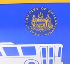 Vintage Philadelphia Septa Street Car Trolley Rapid Transit Vinyl Decal Bx