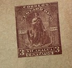 Nicaragua 1899 3 Centavos Postal Card  Brown  Harbor Topic  Uncancelled