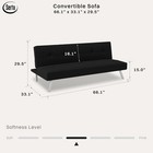    Rane Futon Sofa Bed 66 1   3-in-1 Convertible Couch Sleeper For Small Spaces 